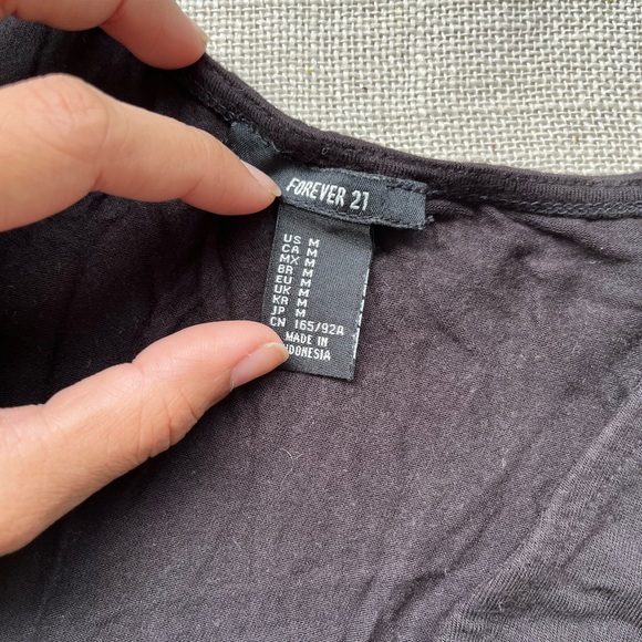 NWOT Forever21 Black Deep Armhole Bodysuit - Picture 8 of 8